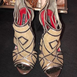 Charles Jourdan open toe bootie